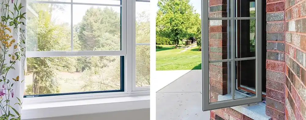 double hung or casement windows.